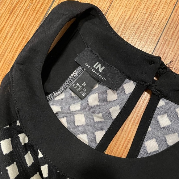 I.N. San Francisco Black and White High-Neck Tank Too Jumpsuit - Size M - Picture 4 of 6